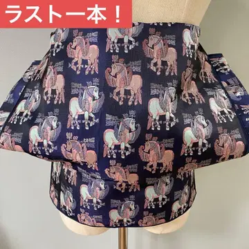 성인 헤코 오비 실크로드 장척 자카드 헤코 오비 반폭 오비