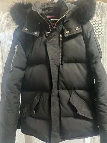 Moose Knuckles 다운 자켓 블랙 블랙 퍼