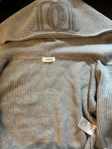 다리치 DD 숏 니트 지퍼 후드티 그레이 F