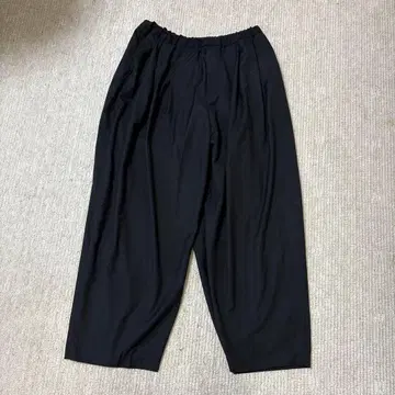 미즈이로 인드 블랙 와이드 팬츠 허리밴딩