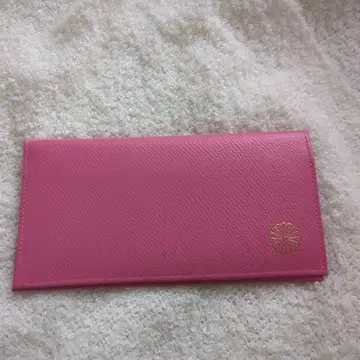 황궁 핑크 장지갑 골드 컬러 꽃 무늬 중고품