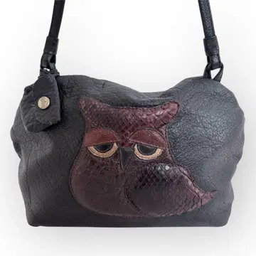 IBIZA 이비사 숄더백 올빼미 가죽 브라운 사선 가케