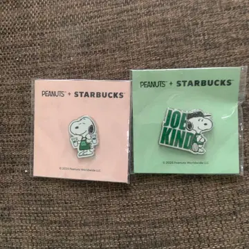 스누피 핀 배지 PEANUTS + STARBUCKS