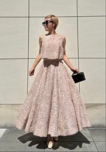 JENNE 럭셔리 샤기 셋업 L 사이즈