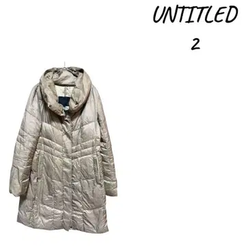 UNTITLED 여성용 후드 부착 롱 다운 코트 방한 사이즈 2