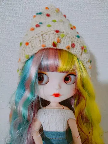 커스텀 인형 멀티 컬러 웨이브 헤어