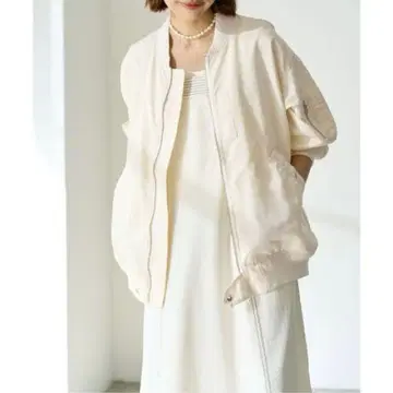 IENA 이에나 나일론 트윌 MA-1 내추럴 아이보리 화이트 화이트