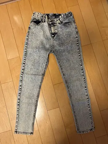 PUNYUS 스키니 데님 팬츠 허리밴딩 사이즈 2