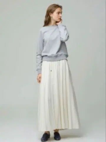 론 헤르만 에부르 라이트 울 플리츠 스커트 미사용 새상품 택 포함