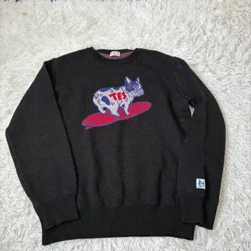 TES테스 강아지 불독 니트 스웨터