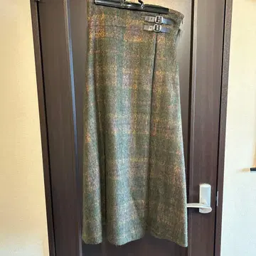 오닐 오브 더블린 GB10 체크 무늬 롱 스커트 버클 포함