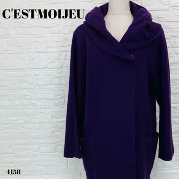 C'ESTMOIJEU 세모아쥬 울 후드 코트 퍼플 1350