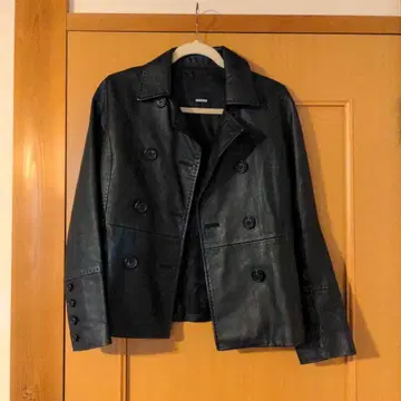 VOICE MAIL 블랙 가죽 자켓 USA 6