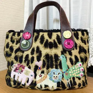 Think Bee! 싱크비 애니멀 무늬 핸드백 자수 표범 무늬 비쥬