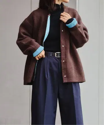 저널 스탠다드 더블 페이스 브러쉬 니트 아우터