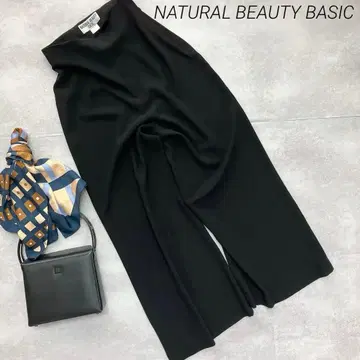 내추럴 뷰티 베이직 하이웨스트 팬츠 슬랙스 블랙 s