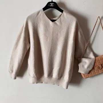 론 헤르만*고급 울 V넥 루즈핏 드롭 숄더 니트