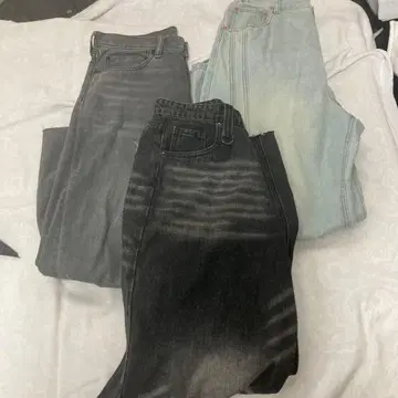 선착순! 데님 팬츠 3세트 그레이 블랙 라이트 블루