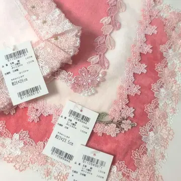 치카자와 레이스 벚꽃 4장 세트