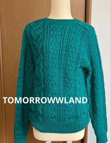 투모로우랜드 케이블 니트 울 그린 M