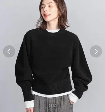 몰 니트 볼륨 슬리브 풀오버