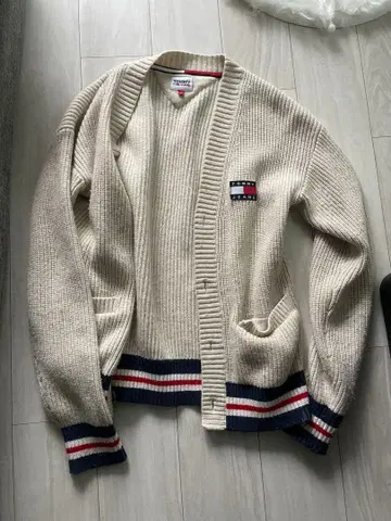 타미진스 코튼 니트 스웨터 아이보리 트리콜로르