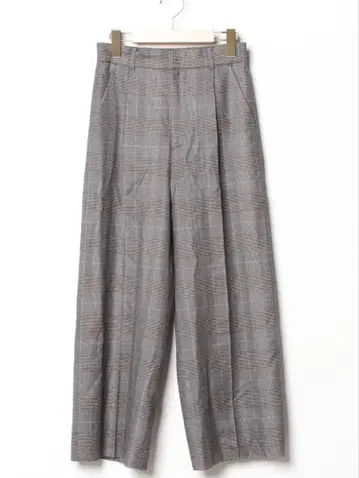 언타이틀 체크 와이드 팬츠 S