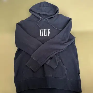 HUF 네이비 후드티