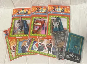 주토피아2 해피 복권 F상 러버 마스코트 키링 아래상 세트