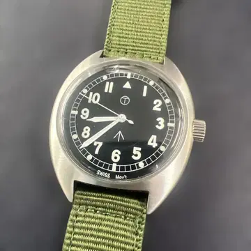 밀리터리 워치 아날로그 손목시계 스테인리스 스틸 블랙/그린