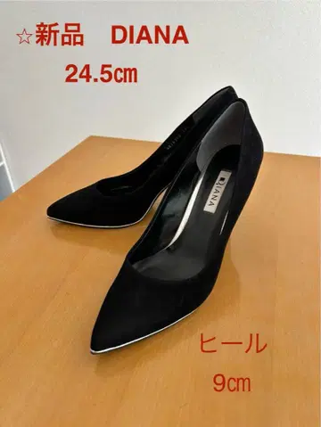 DIANA 블랙 하이힐 24.5cm 9cm 힐
