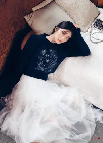 [ 미사용 새상품 ] FRAY I.D 튤 아지메 티어드 스커트