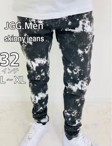 JGG.Men 제깅맨 스키니 팬츠 데미지 데님 tik32
