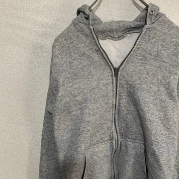 60s 70s 안감 기모 지퍼 후드티 YKK 외날 USA 멜란지 그레이