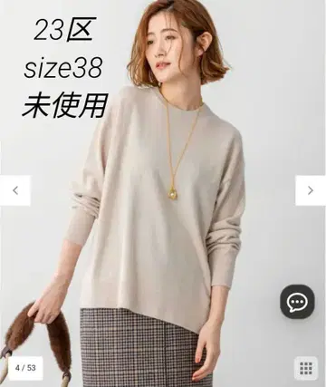 미사용 새상품 23구 퓨어 캐시미어 크루넥 니트