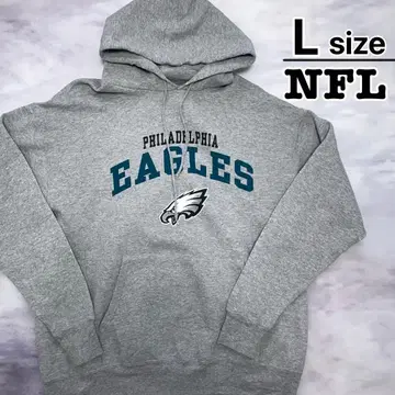 USA 구제 의류 NFL 공식 후드티 L 그레이 필라델피아 이글스