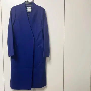 [ 익명 배송 ] UNITED TOKYO 노카라 V넥 롱 코트 블루