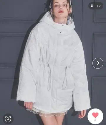 Lovilyn 자카드 미들 기장 에코 다운 자켓 라비린