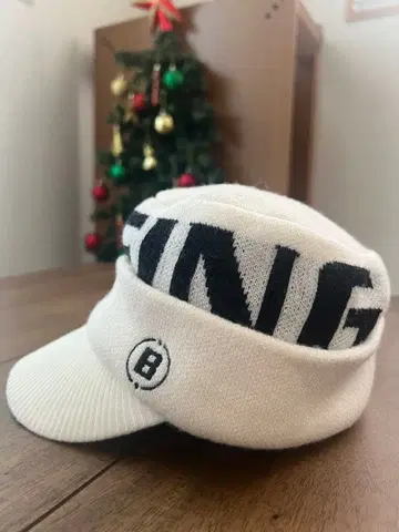 브리핑 화이트 니트 캡