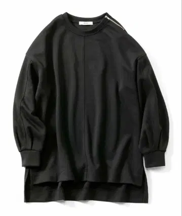 IEDIT 어깨 지퍼 디자인으로 멋스러운 롱 기장 종이상자 풀오버