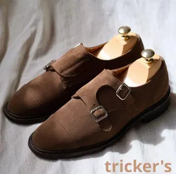 Tricker's 스웨이드 더블 몽크 스트랩 모카 6