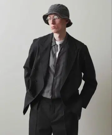 Steven Alan 더블 테일러드 자켓 블랙