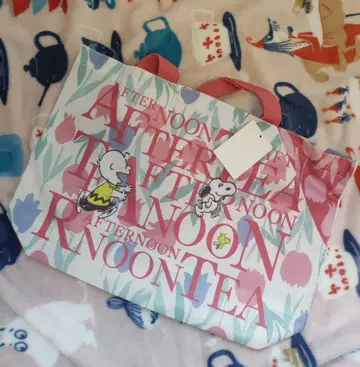 미사용 새상품 애프터눈 티 스누피 토트백 에코백 피너츠