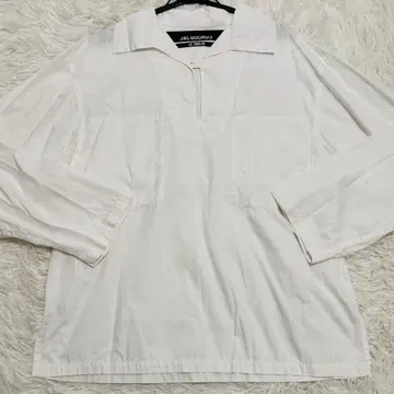 컨디션 최상 자크 뮈스 셔츠 48 스트라이프 패턴 화이트