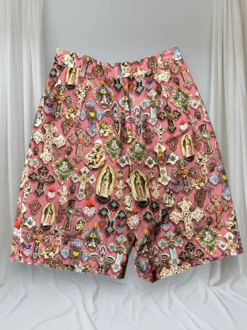 &ellecy 크로체 핑크 숏팬츠 성모 마리아