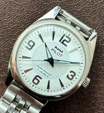 남성용 손목시계 빈티지 hmt 기계식 수동 와인딩 화이트