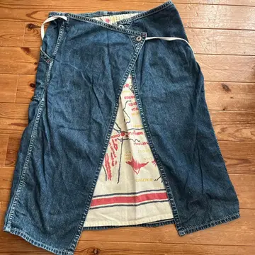 denim&dungaree 데님앤던거리 랩스커트 무릎 아래 기장