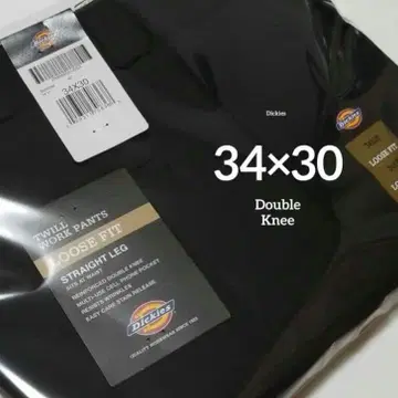 34 x 30 [ 새상품 미사용 ] 디키즈 더블니 85283 BLACK