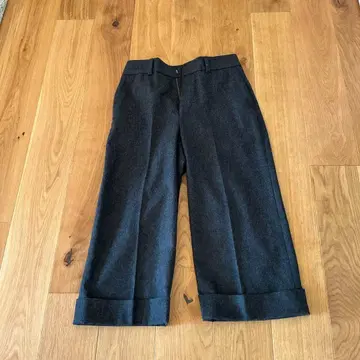 MARGARET HOWELL 다크 그레이 와이드 팬츠