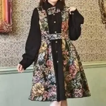 시마무라 쿠루미짱 노엘 드 메모와르 원피스 블랙 L